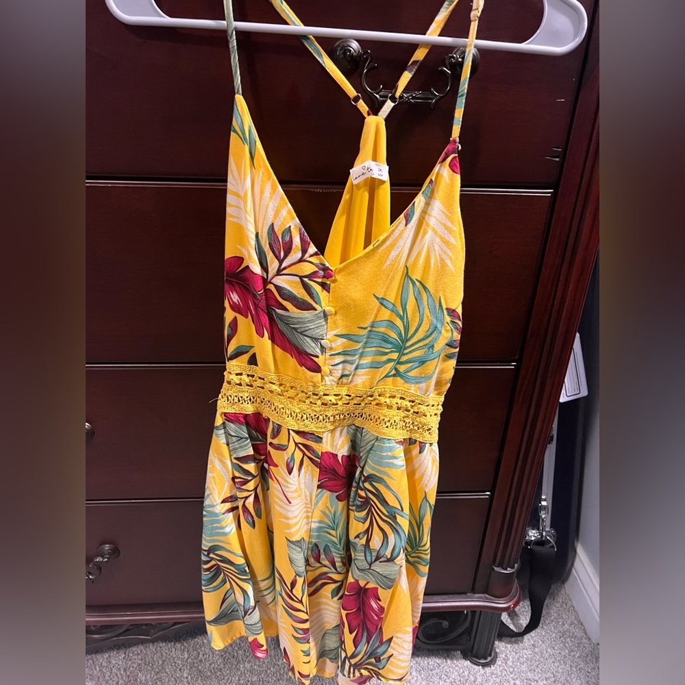Floral Yellow Romper